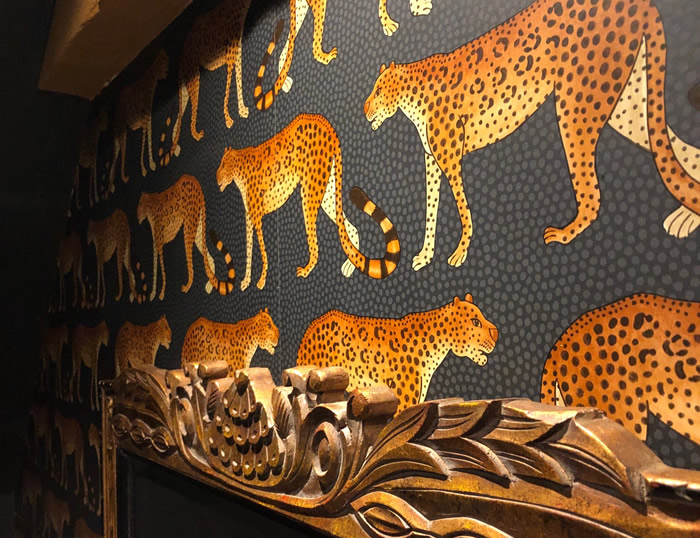 multi room interior design project cheeta wallpaper